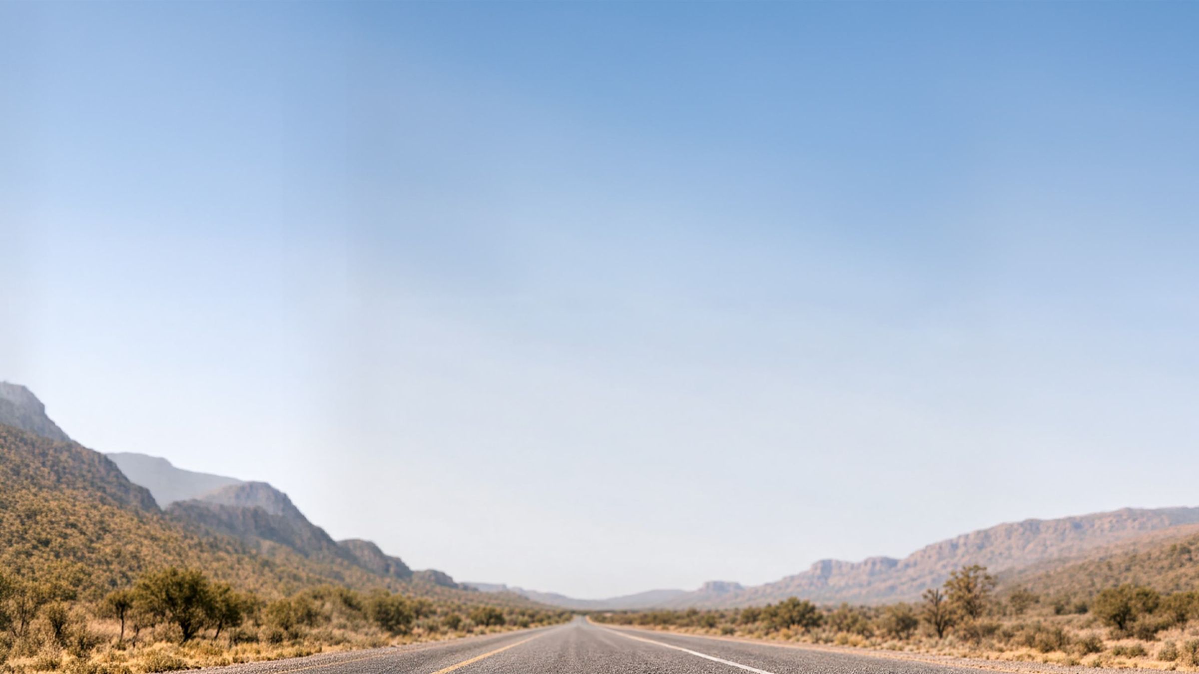 Open road through South African mountains